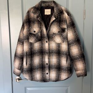 Plaid Black and White Women's Jacket